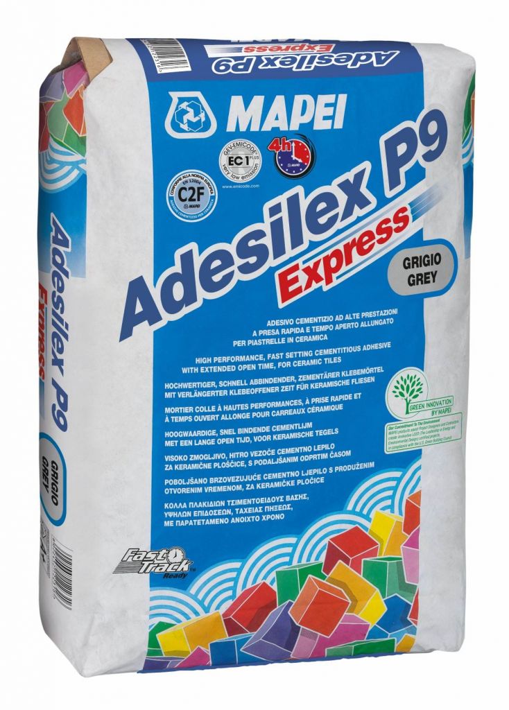 Mapei Adesilex P9 Express Flexibilis ragasztó  25 kg - szürke